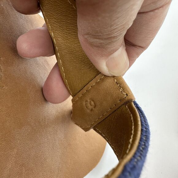 Smathers & Branson Old Glory Needlepoint Tan Leather Flip Flops Men’s Size 8 - Picture 5 of 5